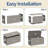 Emperic Design 260 Gallon Extra Large Water Resistant Resin Lockable Deck Box-98447392