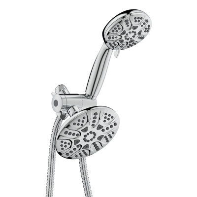 Ana Bath 6-Inch Multi Function (with Pause Function) Dual Shower Head with 5-Ft Hose
