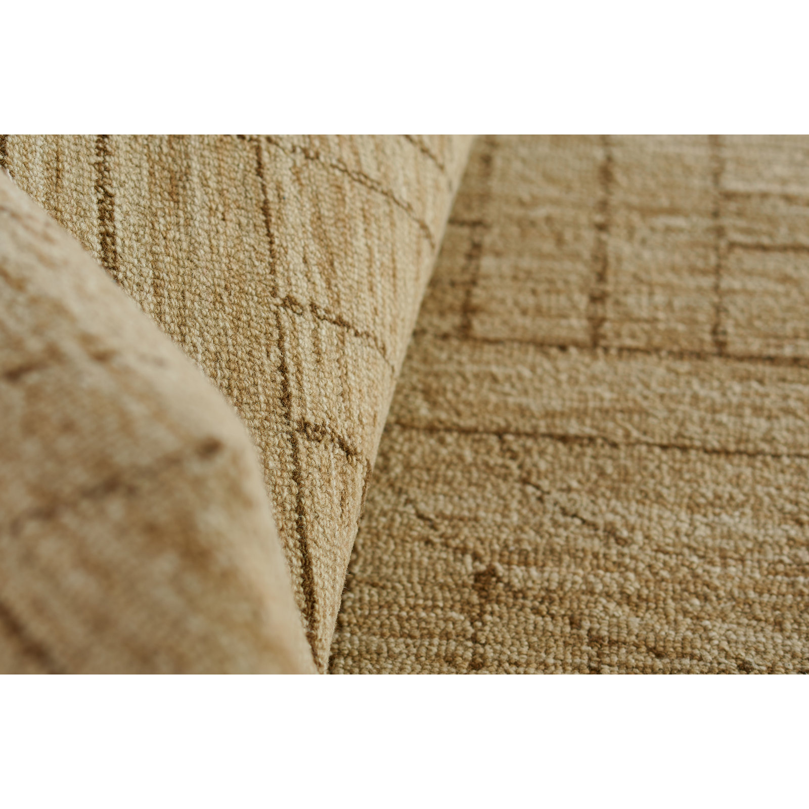 Ann-Sophie Natural Hand-Tufted Geometric Wool Rug, Rectangle 8' x 10'