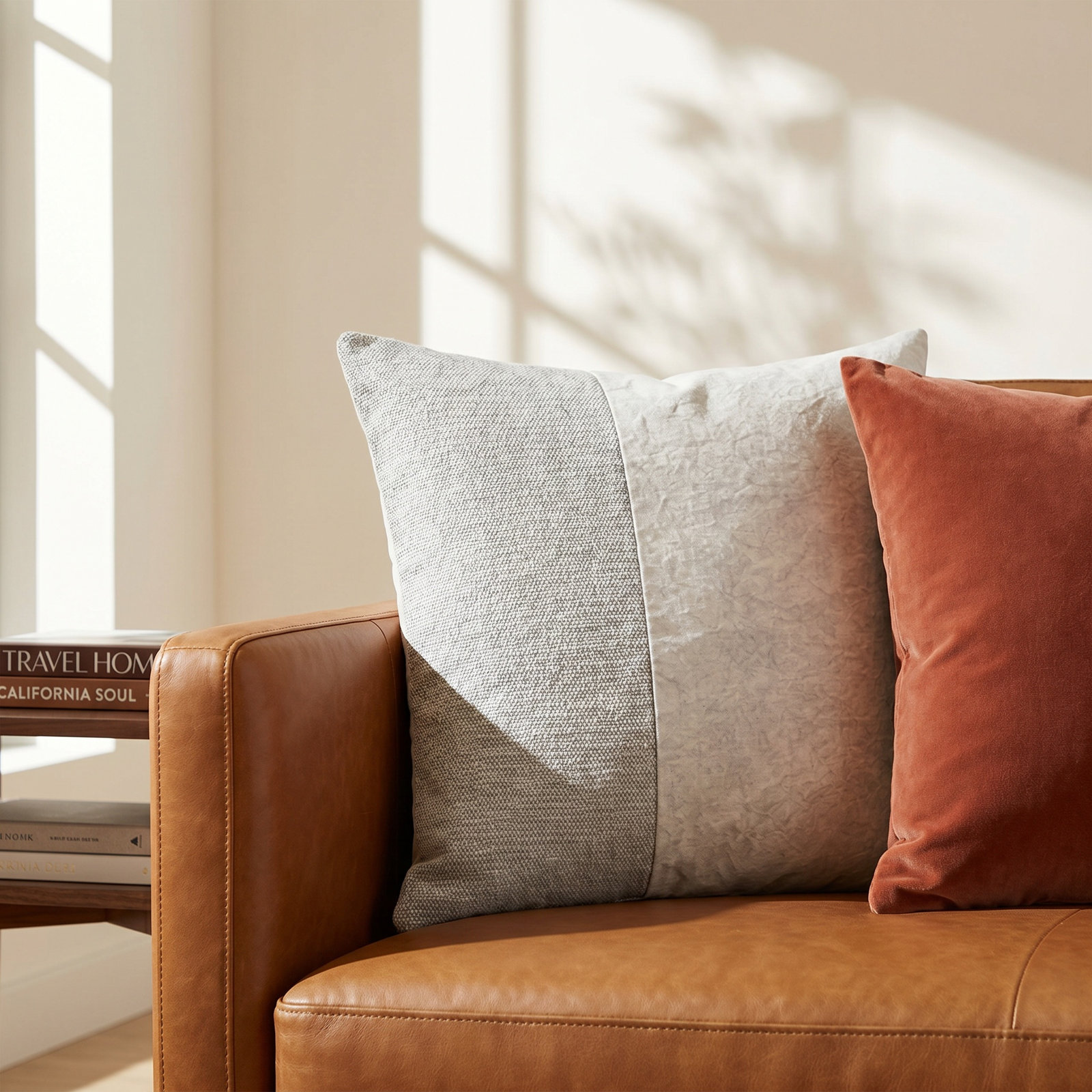 Janesa Cotton Throw Pillow, 18" x 18", Polyester/Polyfill