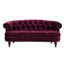 Causeuse Chesterfield, velours bourgogne-130934313