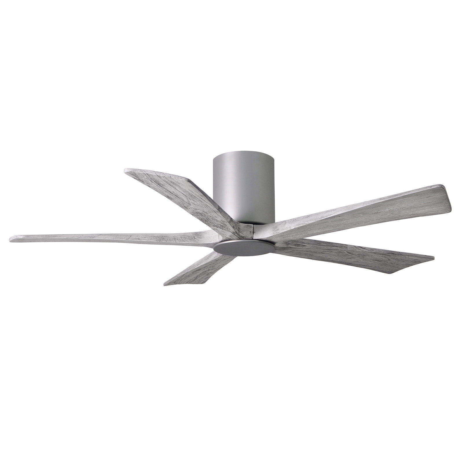 Irene 5 - Blade LED Ceiling Fan with Light Kit Included, Brushed Nickel, Barn Wood Tone, 52"