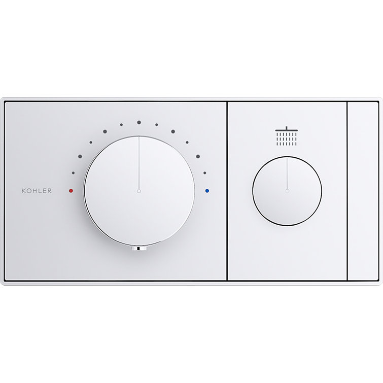 Anthem One-Outlet Thermostatic Valve Control Panel With Recessed Push-Button