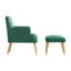 Douglasland Velvet Armchair with Footstool-353228231