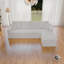 Siège modulaire modulaire pour canapé, canapé rembourré et compressé pour le salon, la chambre à coucher, un appartement, aucun assemblage requis, combinaison gratuite de 4 pièces, tissu en velours côtelé moelleux, blanc-724282016-724282019