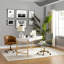 Chaise de travail en similicuir avec accoudoirs rembourrés Lundgren-70066929