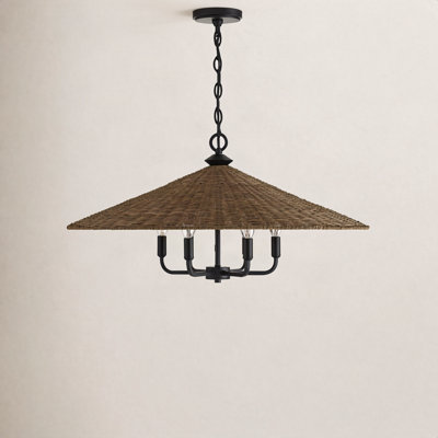 Jared Dimmable Rattan 6-Light Pendant