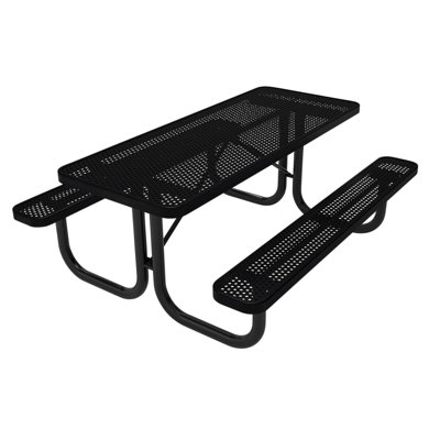 6Ft Rect Picnic Table, Expanded, Burgundy, Kids