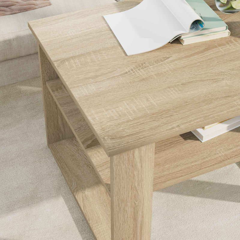 Coffee Table with Storage, Sonoma Oak, 44cm. H x 64cm. L x 54cm. W