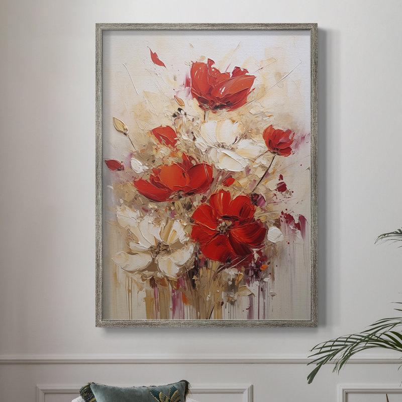 Reproduction encadrée FLORAL Series CCCCXVII - bois massif, H 11 po x l 9 po