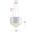 Luminaire suspendu rond en cristal noir à 4 lampes réglables-108805261