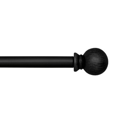 Tringle à rideaux réglable en fer forgé à la main de style rustique avec embouts martelés Gwyn