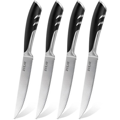 Zulay Kitchen 4 Piece Stainless Steel Steak Knife Set | Wayfair
