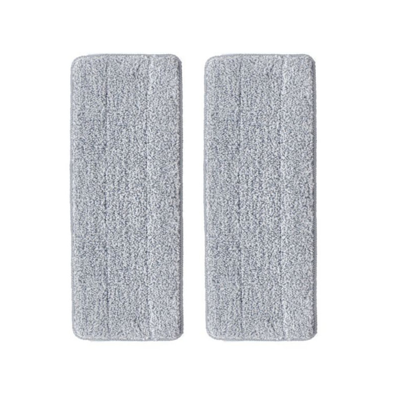 Gray Machine-Washable Spin Mop Pad Replacements, 2-Pack