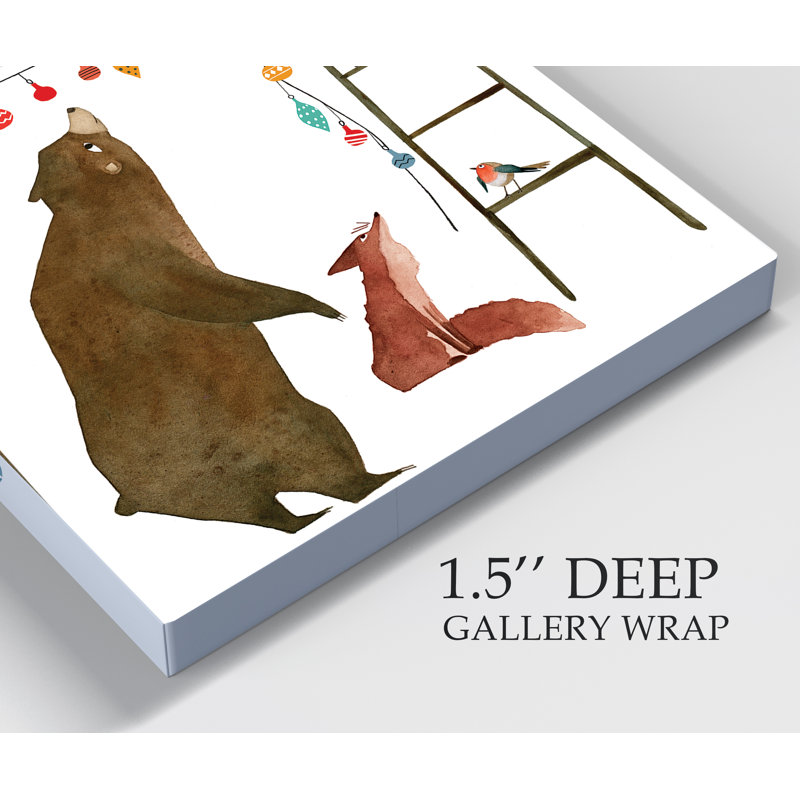 « wild christmas i », impression sur toile tendue, H 32 po x l 32 po x P 1 po
