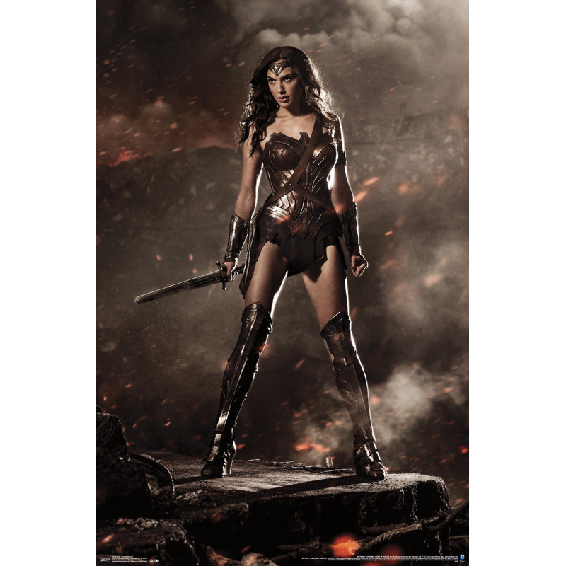 Impression sur papier femme batman v superman-wonder