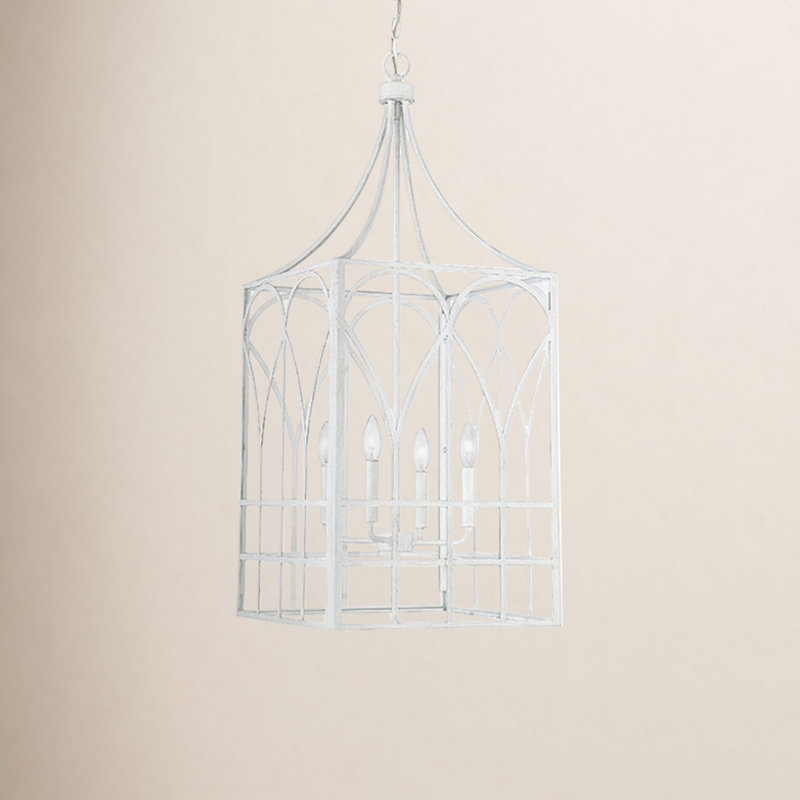 4 - Light Metal Dimmable Lantern Chandelier