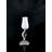 Pedro Glass Torchiere Lamp
