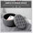 Round Linen-touch Fabric Storage Footstool Ottoman Button Tufted Footrest with Removable Lid, Grey