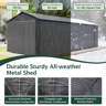 Domi Louvered Patio Outdoor Storage Shed, Huge Metal Shed Garage Carpot ...