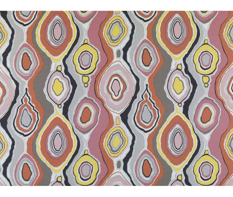 Tobi Fairley Prints and Wovens La Petit Roche Fabric, Coral