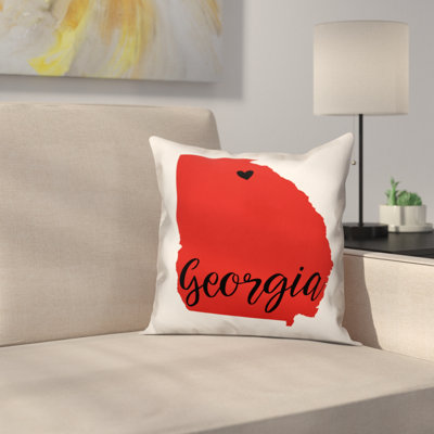 Georgia Pride Square Throw Pillow