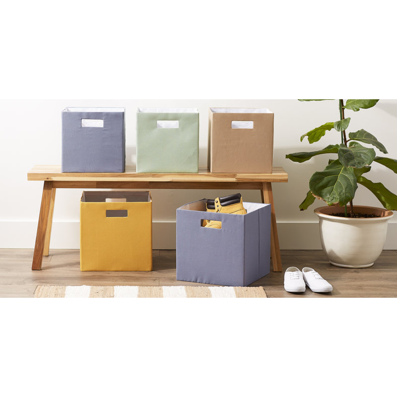 Ebern Designs Decorative Bin, Mint, 12.9" H x 12.9" W x 12.9" D
