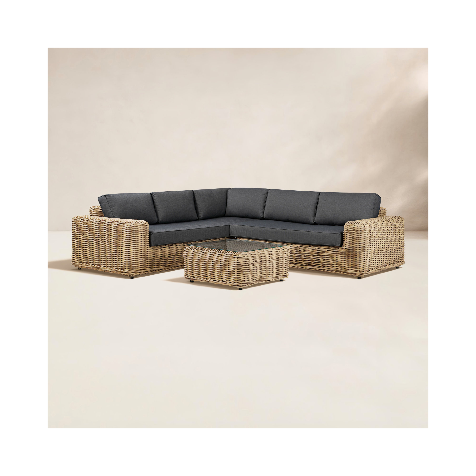 Admiral 4 - Person Patio Conversation Set with Cushions, Dark Gray
