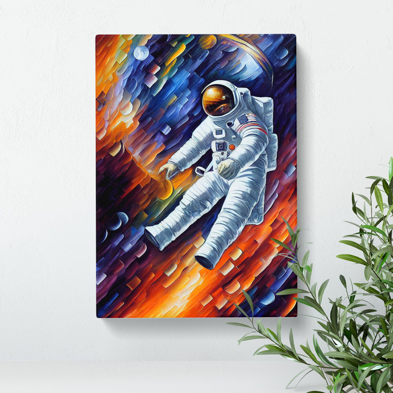 Floating Astronaut No.2 - Wrapped Canvas Print, 50cm H x 35cm W x 3cm D