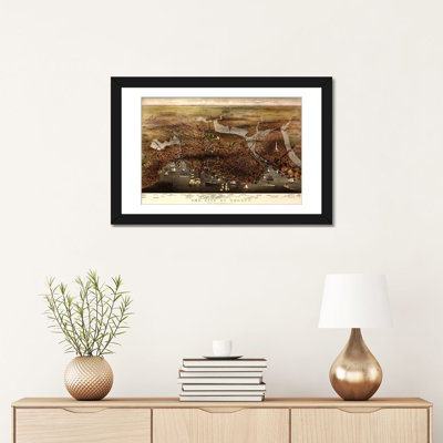 « boston map, 1873 », impression sur toile