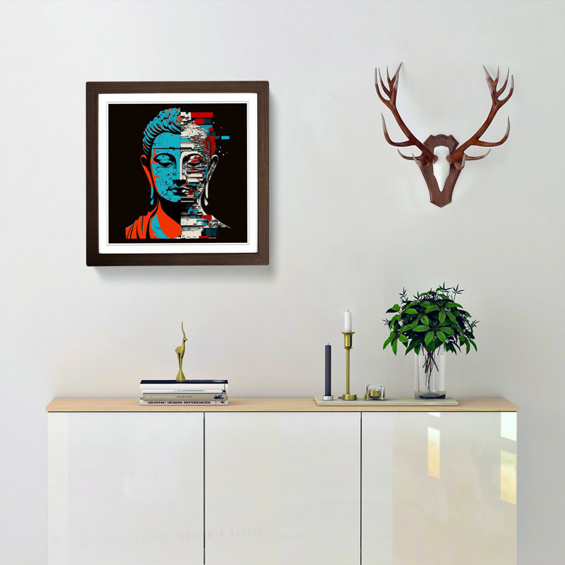 Buddha Constructivism - Framed Print, Walnut