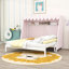 House Bed with Trundle, Tent, LED Lights and Shelf-130911732