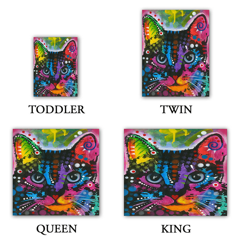 Ensemble de housse de couette en microfibre DiaNoche par Dean Russo - Chat 12