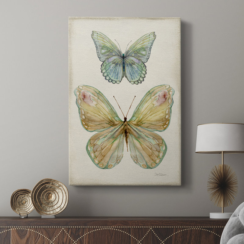 Papillon botanique II - Cavas enveloppés de galerie, H 18 po x l 12 po