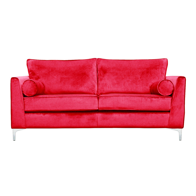 Giancarlo 3 Seater Velvet Sofa, Fuchsia