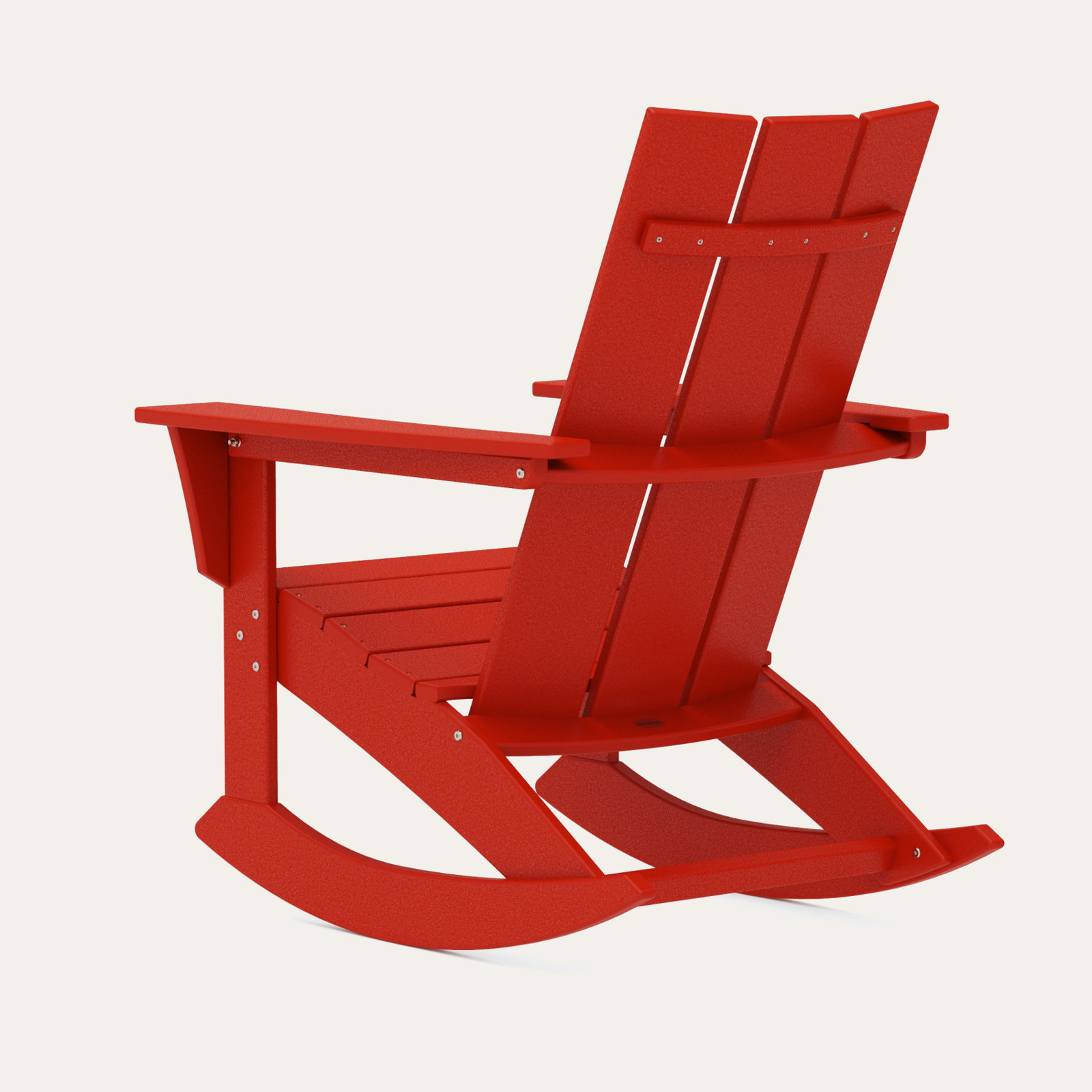 POLYWOOD® Modern Rocking Adirondack Chair, Sunset Red