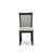 7 Piece Kitchen Table Set Consist of a Rectangle Dining Table with X-Legs and 6 Shitake Linen Fabric Parsons Dining Chairs, Wire Brushed Black Finish-314130403-314130430