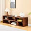 Meuble télé modulaire en noyer foncé, console multimédia avec rangement libre, meuble télé minimaliste moderne, meuble télé réglable pour le salon