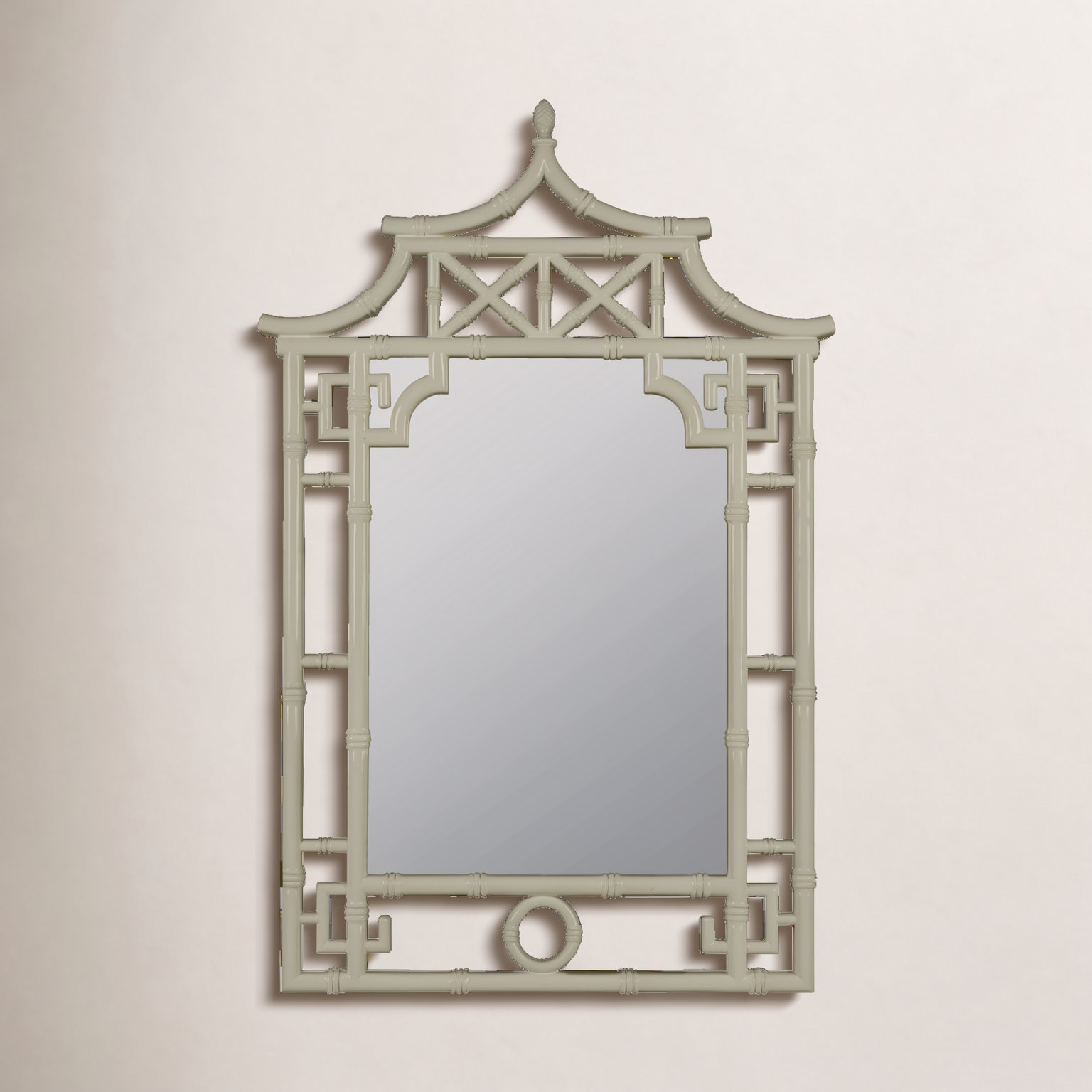 28" Accent Mirror, Natural Linen