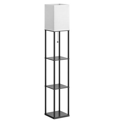 Lampe sur pied avec tablettes pour le salon, organisateur de lampe colonne sur pied, noir