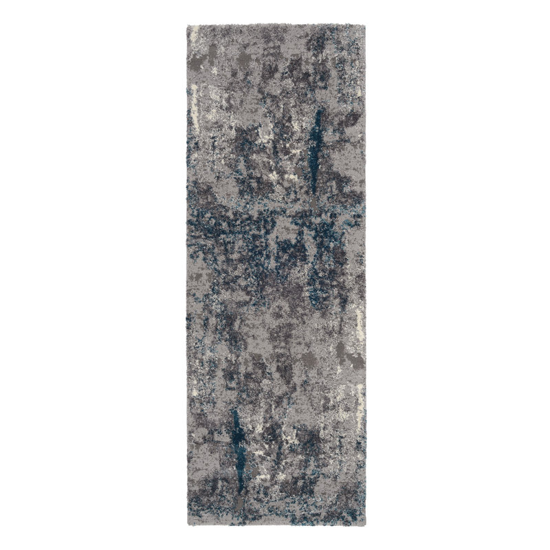 Carpet Dibble in blue/grey, Runner 80 x 300cm
