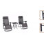 Ensemble 3 pièces de chaises longues Katorina