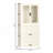 Portable Wardrobe Closet Storage Organizer For Clothes,Clothes Dresser, Magnetic Doors With Cubes &  Hanging Rod, Baby Wardrobe Storage Cabinet,White