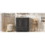 Meuble-lavabo de 30,5 po avec lavabo en céramique, tablette de rangement et portes à fermeture en douceur - charme rétro, fonctionnement silencieux, lavabo compact de 30 po, conception élégante réglable, rails coulissants lisses, idéal