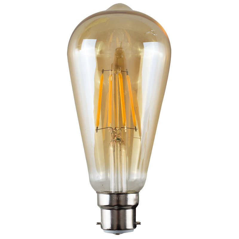4W Amber B22 Vintage Filament Light Bulb
