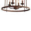 Lustre cylindrique 4 lumières à finition rustique