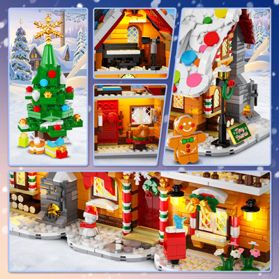 2026 Advent Calendar Gingerbread House Building Set, 24-Day Christmas Countdown, 1452PCS Holiday Village Building Kit for Ages 10+