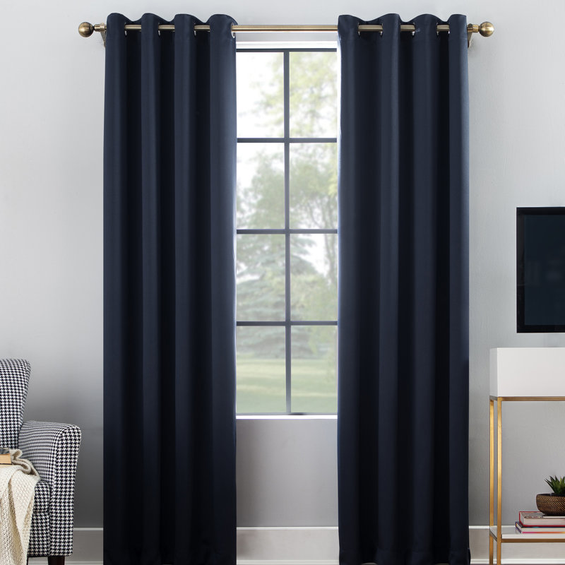 Oslo Theater Grade Extreme 100% Blackout Grommet Curtain Panel, 52" W x 63" L, Indigo