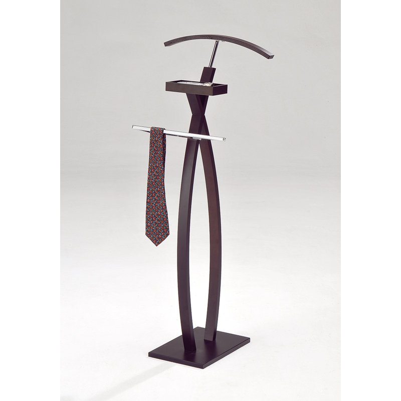 18" Wide Freestanding Valet Stand with Storage