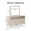 Commode 6 tiroirs avec miroir Preste-103232746